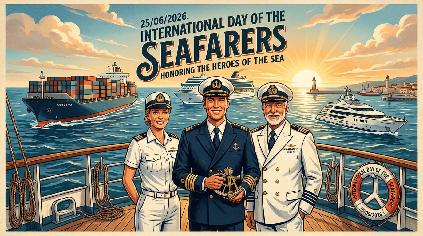 15 Minutes for Seafarers — vintage-style visual concept for cultural recognition packages