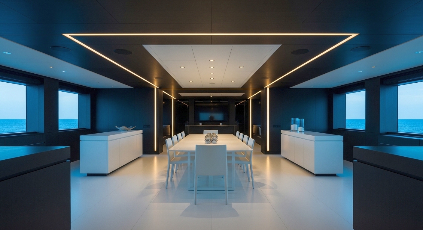 Monochrome dining-room concept